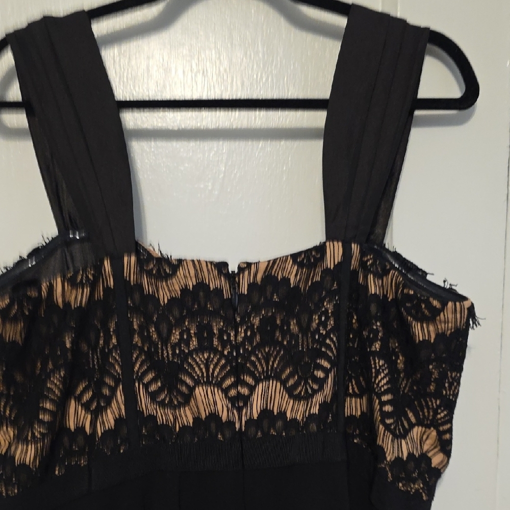 City Chic Black and Tan Lace Mini Dress - Picture 6 of 7